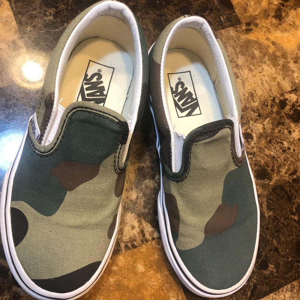 Vans Boy’s 12.5 Camouflage Slip-ons
